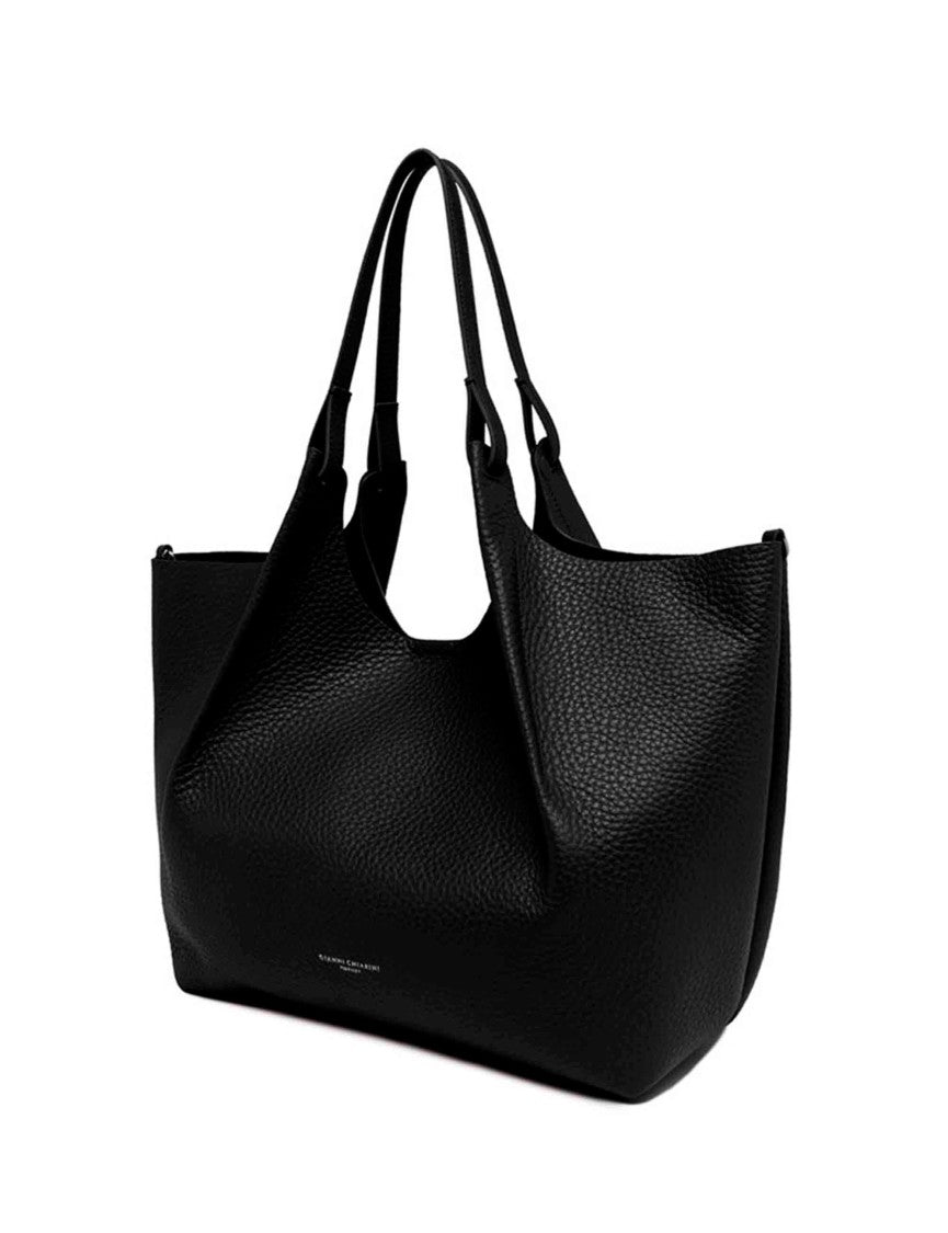 Gianni Chiarini Double Maxi Grain Leather Dua Shoulder Bag