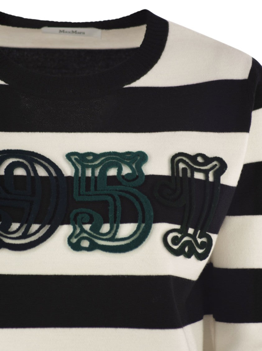 Max Mara Viterbo - Wool Sweater With Embroidery