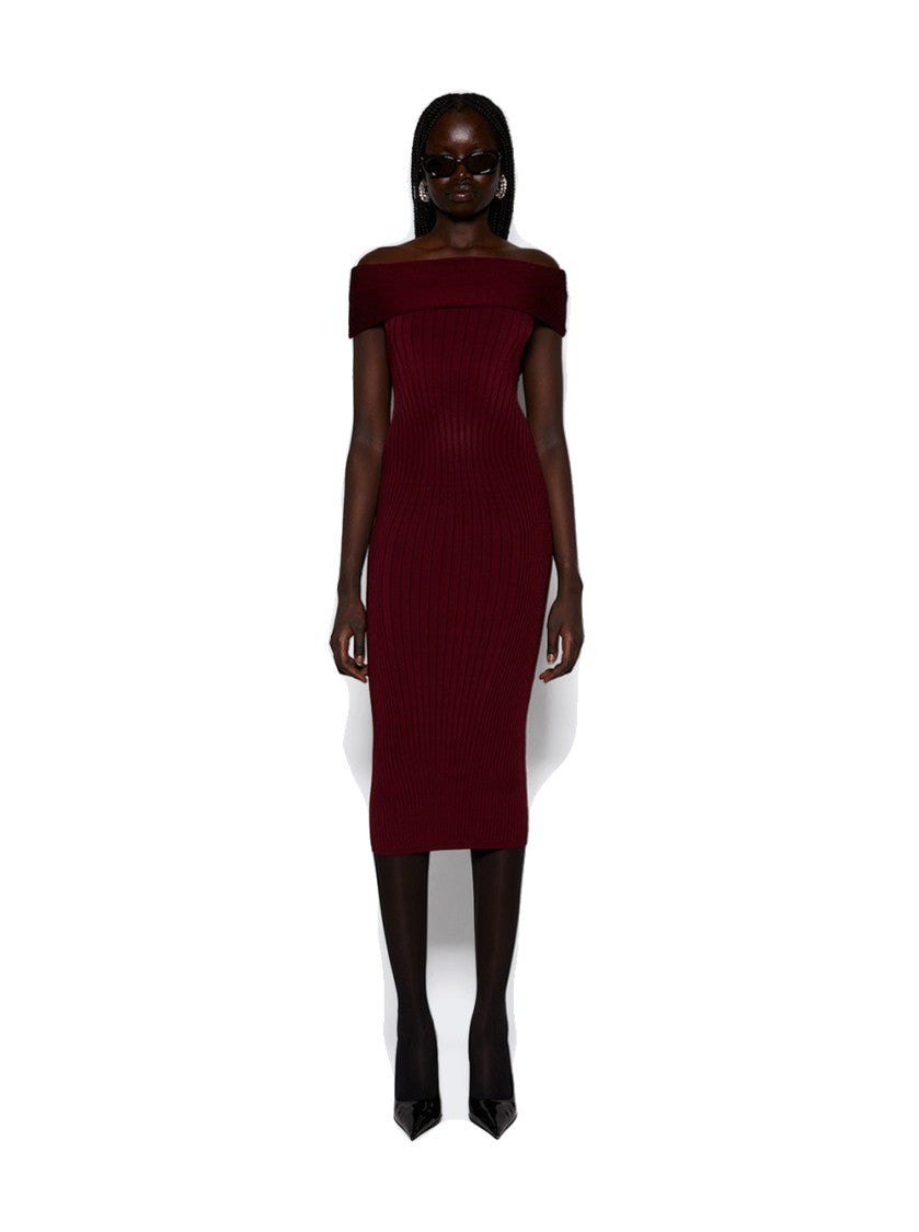 Mugler Off-Shoulder Sculpting Dress