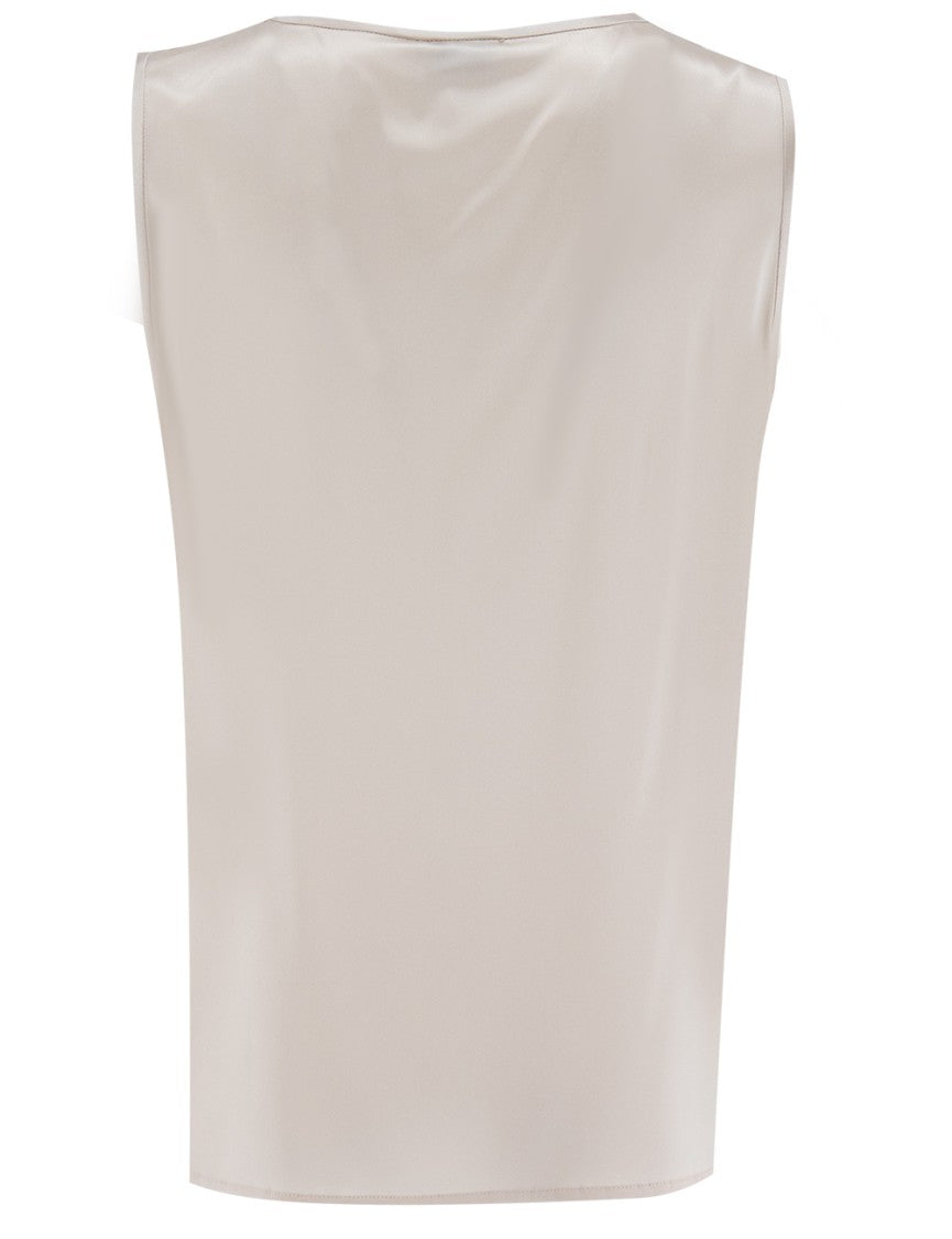 Peserico Silk Top With Jewel Detailing