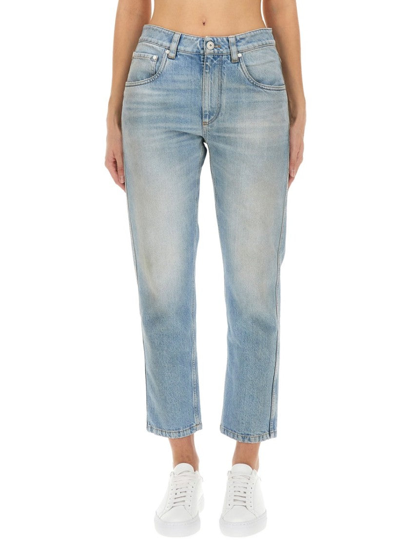 Brunello Cucinelli Straight Pants With Shiny Bartack
