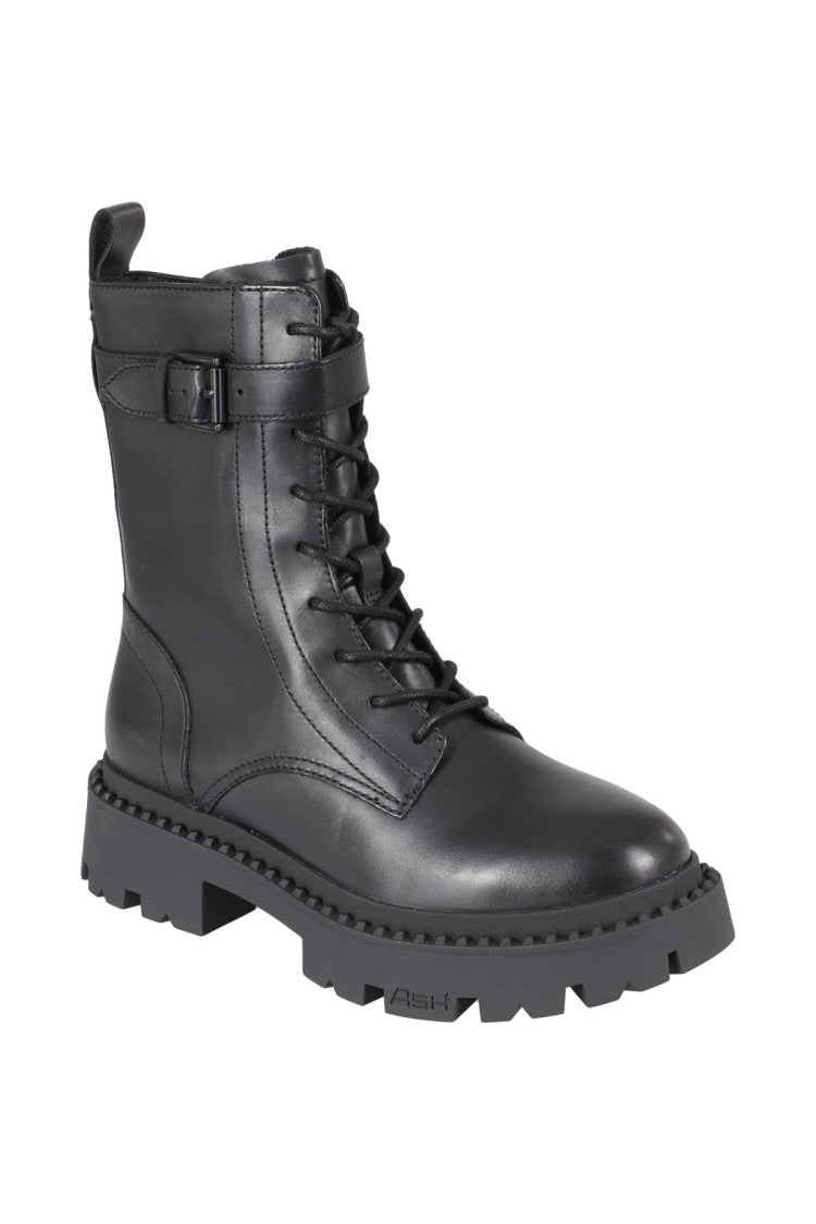 Ash Comboa Mustang Leather Ankle Boots