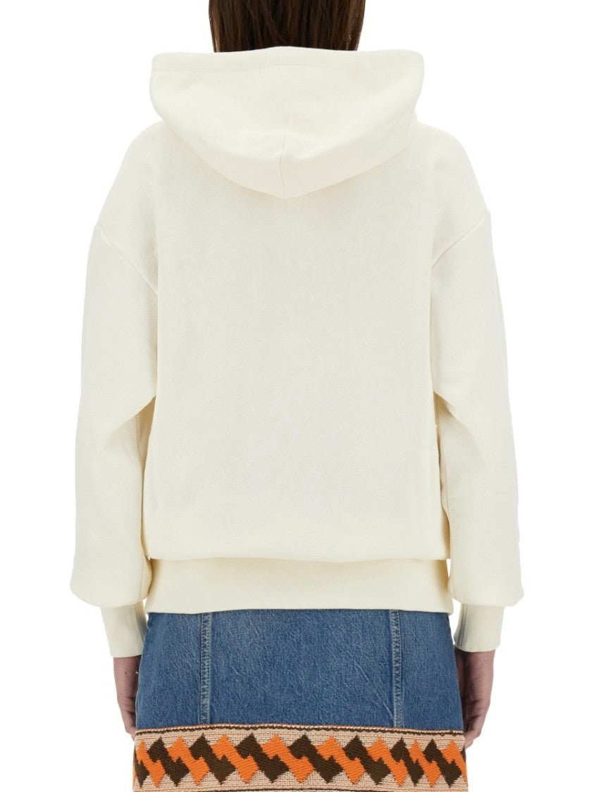 Valentino Cotton Hoodie With Large Graphic Print