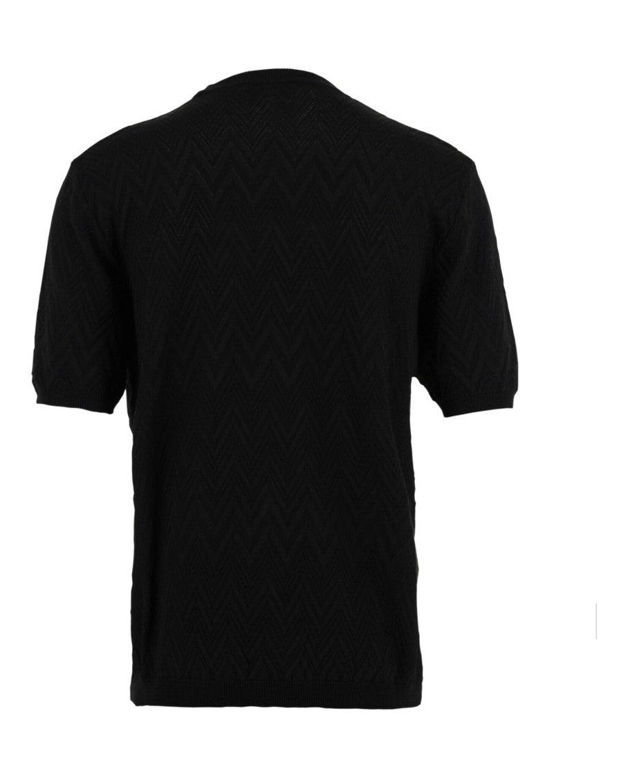 M Missoni Zig Zag Short Sleeve Sweater