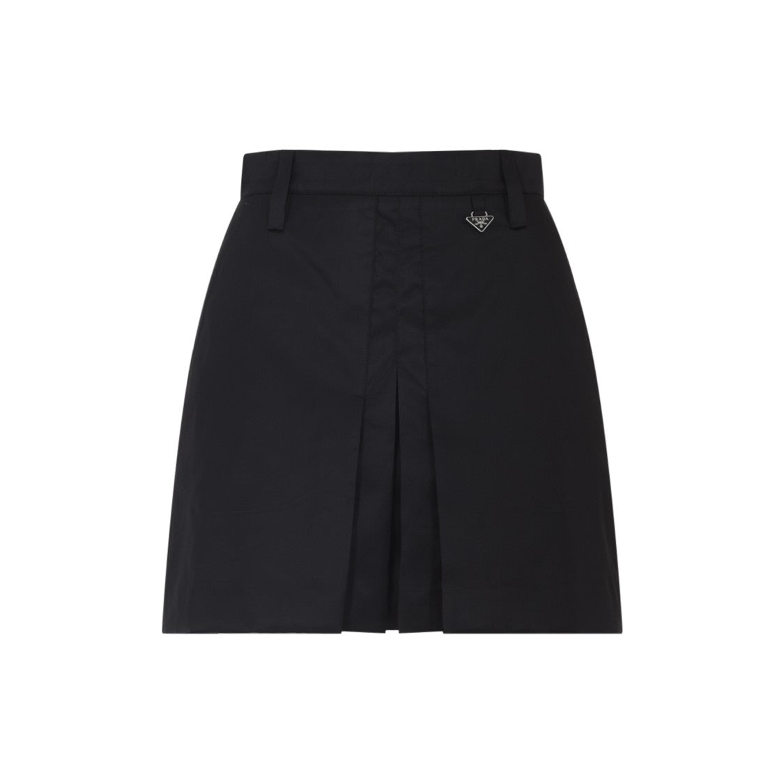 Prada Pleated Recycled Polyamide Skirt With Tailored Fit