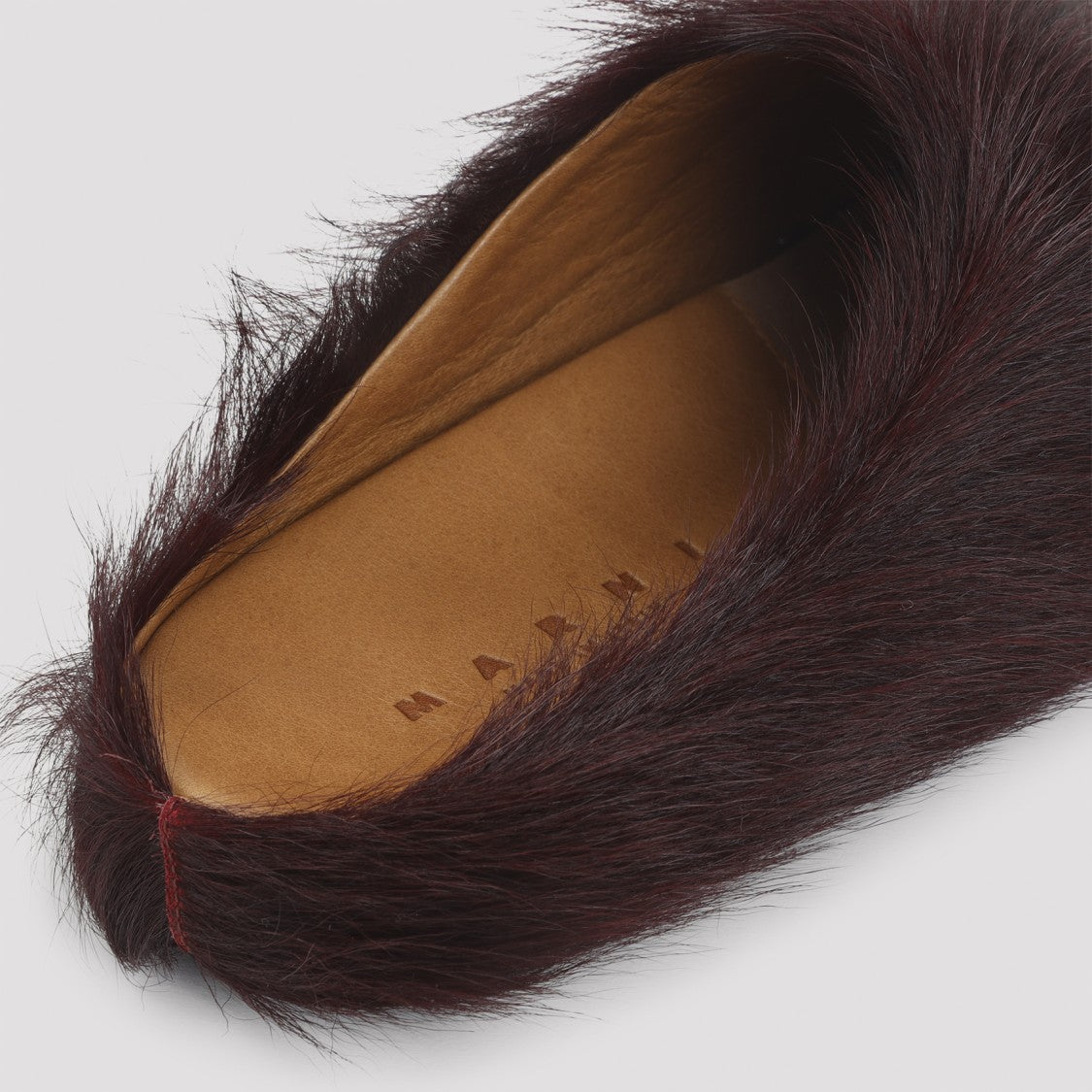 Marni Wild Cherry Calf Hair Fussbett Mules