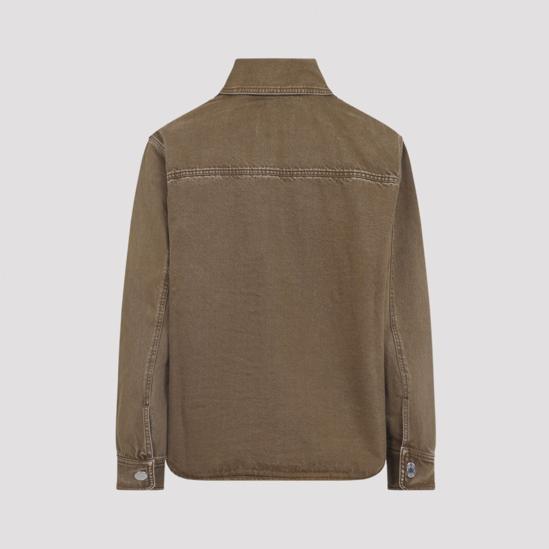 Ami De Coeur Overshirt In Hazelnut Brown Cotton