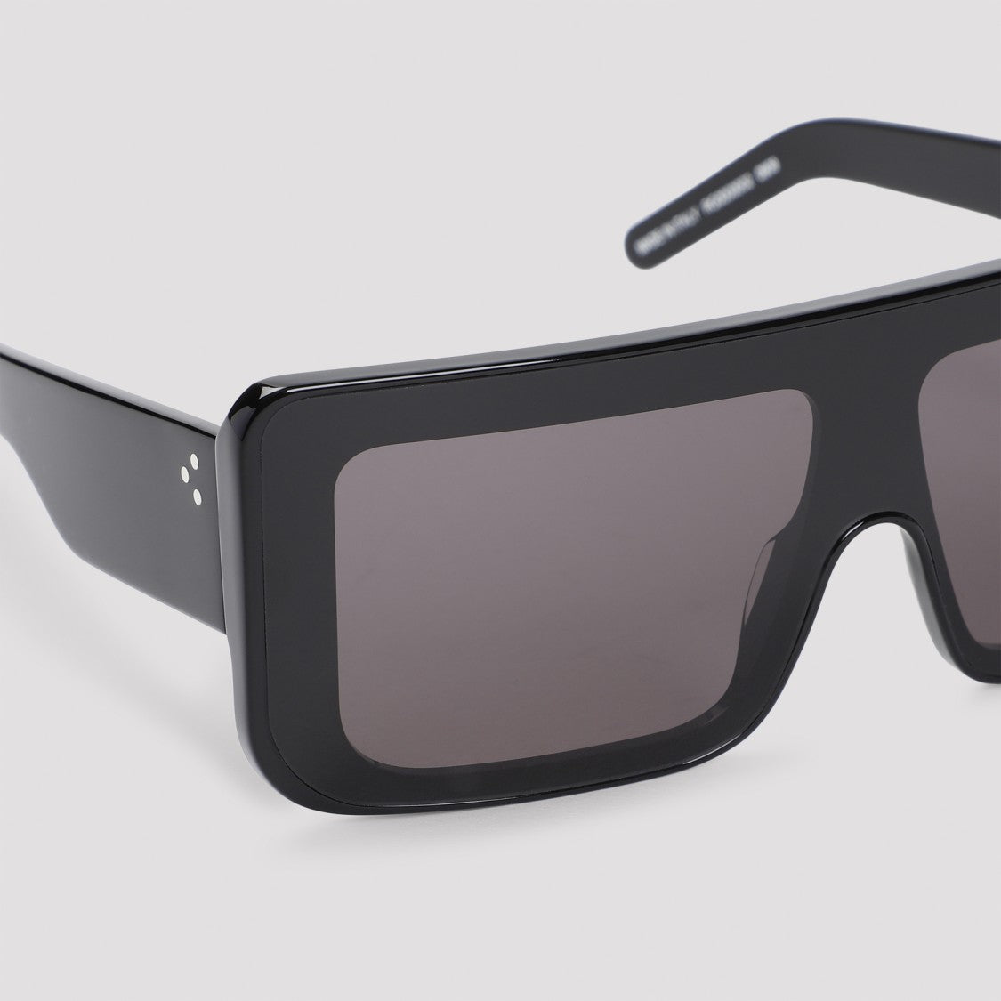 Rick Owens Geometric Black Sunglasses With Bold Silhouette
