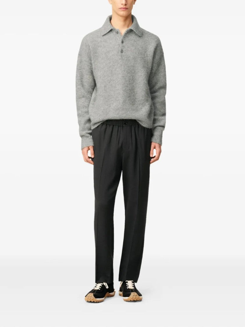 Ami Elasticated-Waist Wool Trousers