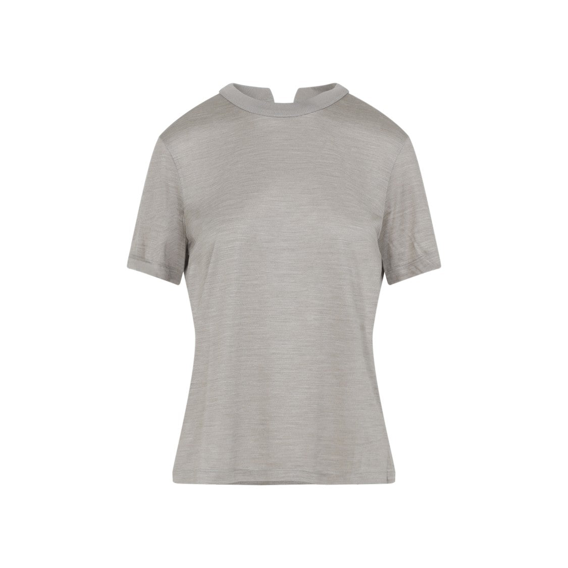 Carven Silk T-Shirt With Notch Detail