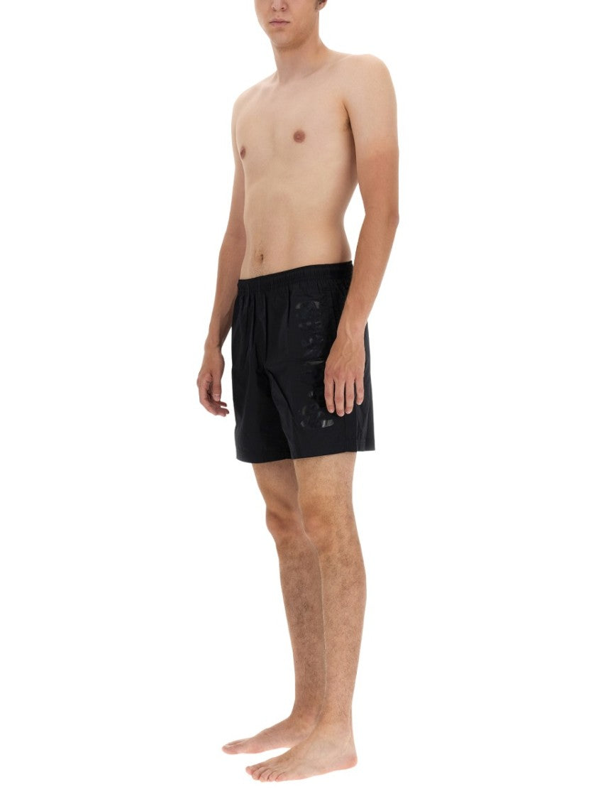 Alexander Mcqueen Graffiti Logo Swimsuit