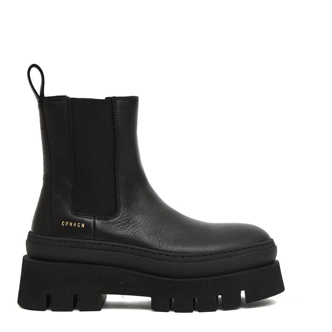 Copenhagen Black Leather High-Top Beatles Boots