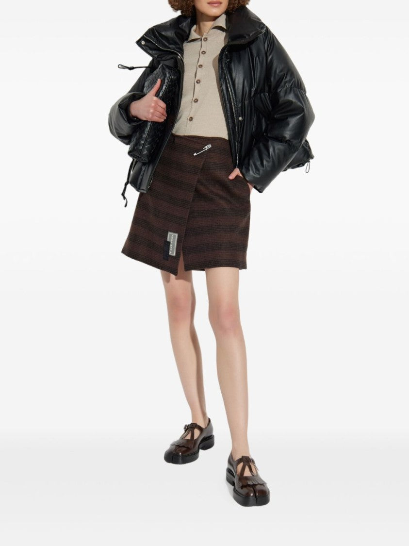 Mm6 By Maison Margiela Asymmetrical Mini Skirt With Bold Stripes