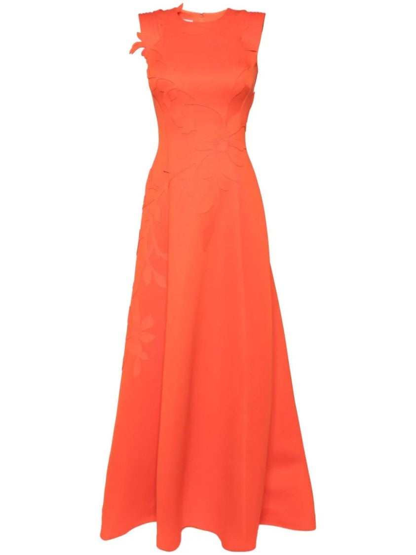 Saiid Kobeisy Neoprene Dress With Floral  Embroidery