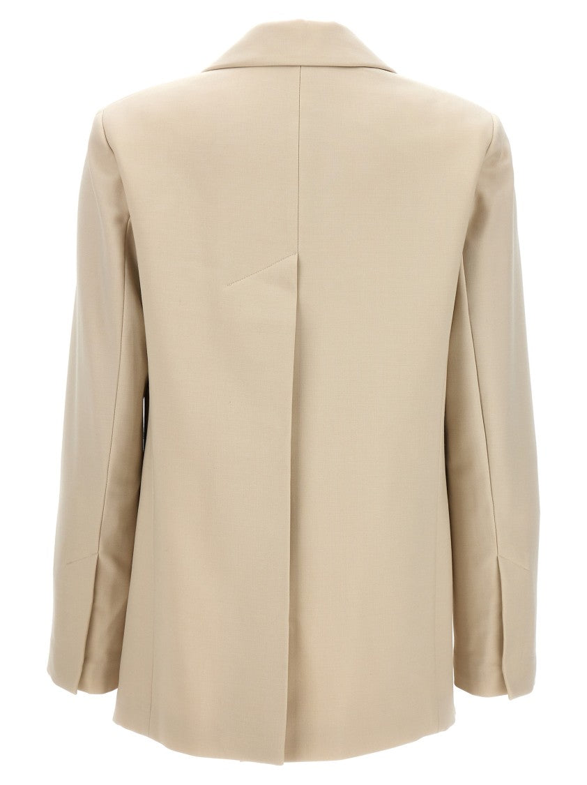 Helmut Lang Single-Breasted Wool Blend Blazer
