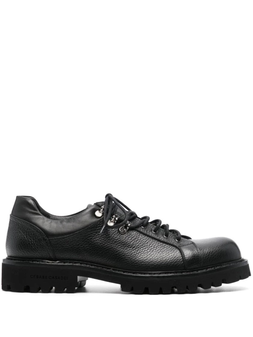 Casadei Textured Leather Trainers With Rubber Sole