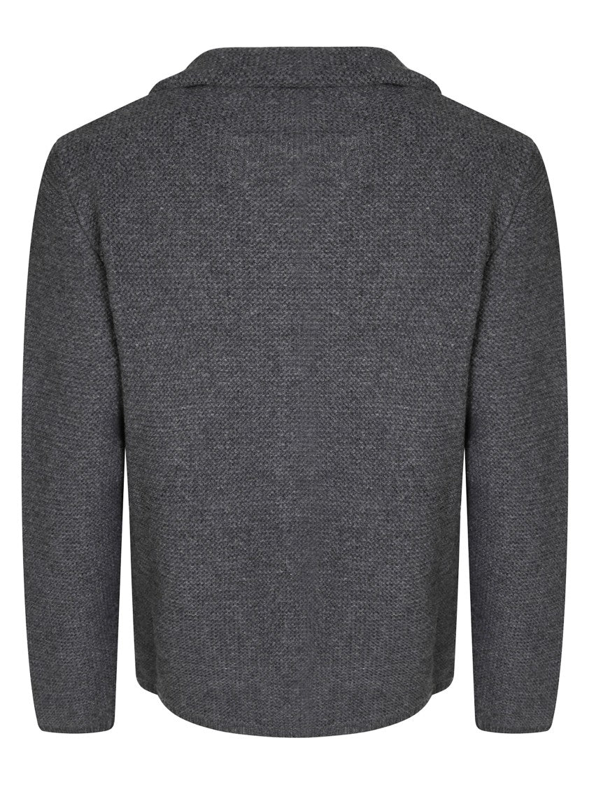 Altea Textured Knit Jacket With Classic Collar