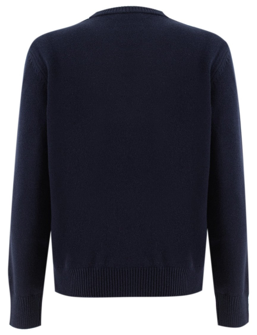 Mc2 Saint Barth Winter Motif Cashmere-Blend Crew-Neck Jumper