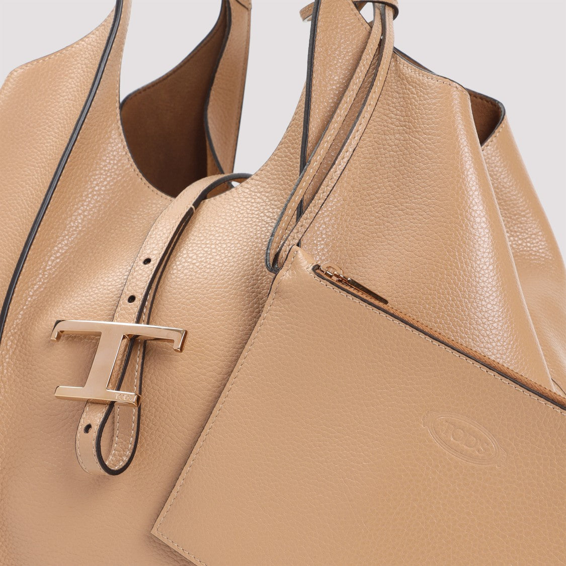 Tod's Spacious Grained Leather Shoulder Bag