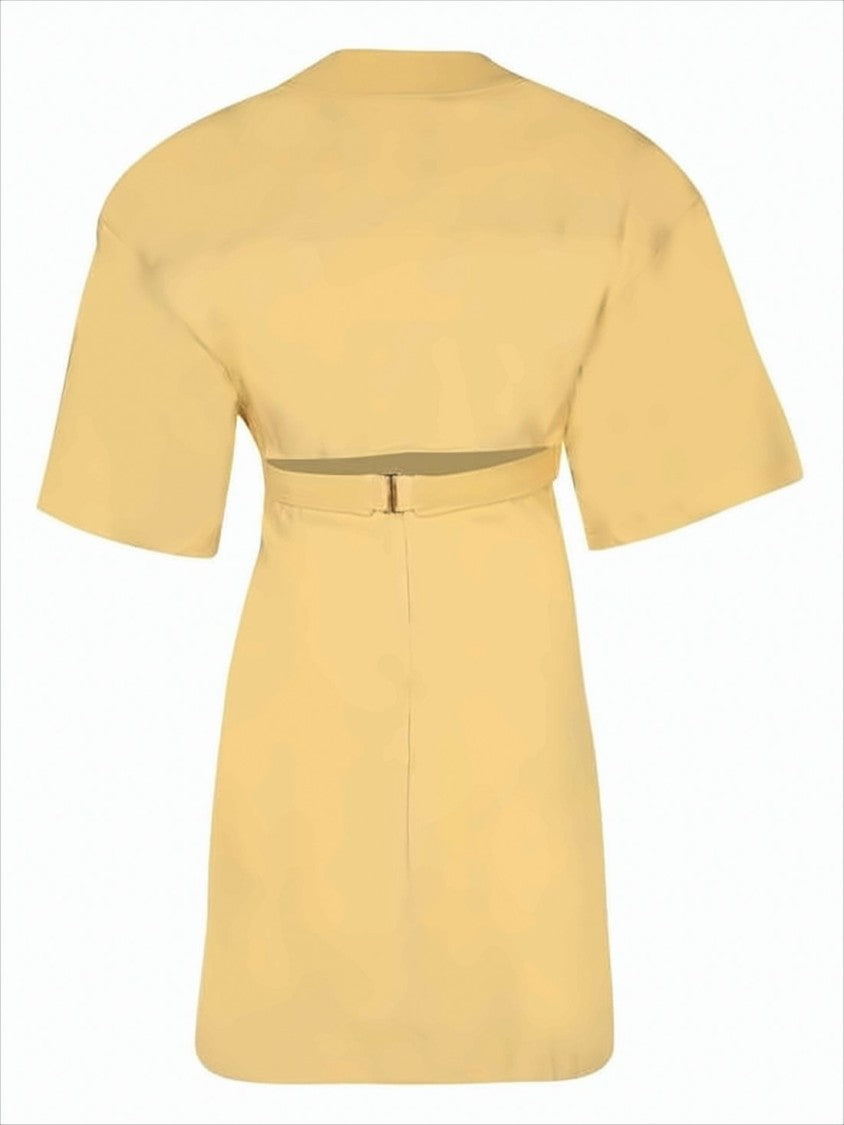 Jacquemus Twisted Front Short-Sleeved Top With Contemporary Cut-Out Design