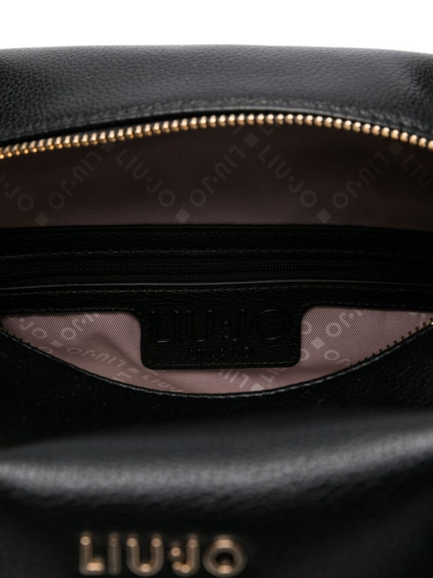 Liu Jo Textured Synthetic Leather Handbag With Gold-Tone Accents