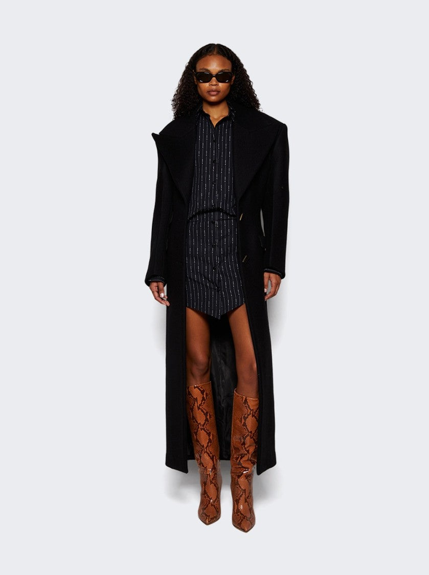 The Attico Long Coat Black