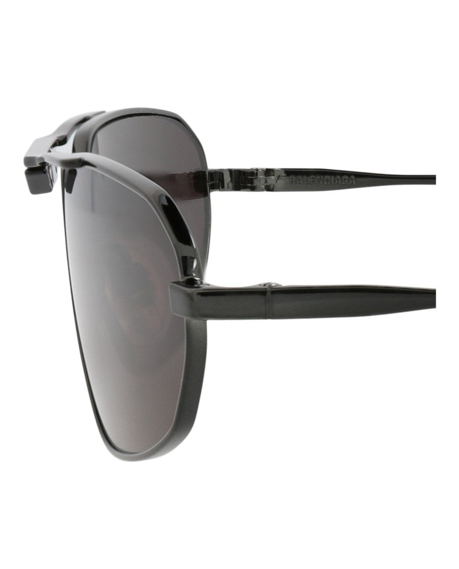Balenciaga Shield-Frame Metal Sunglasses