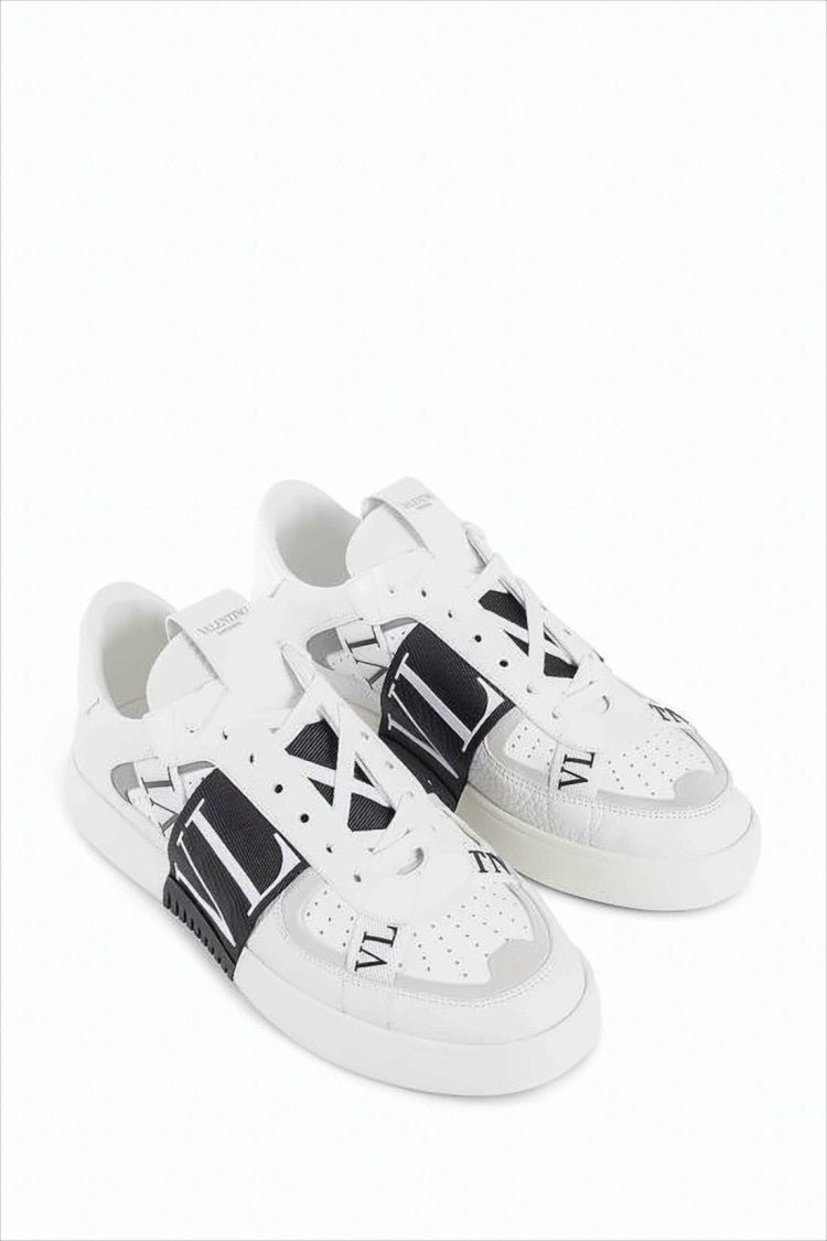 Valentino Textured Cowhide Leather Low-Top Sneakers