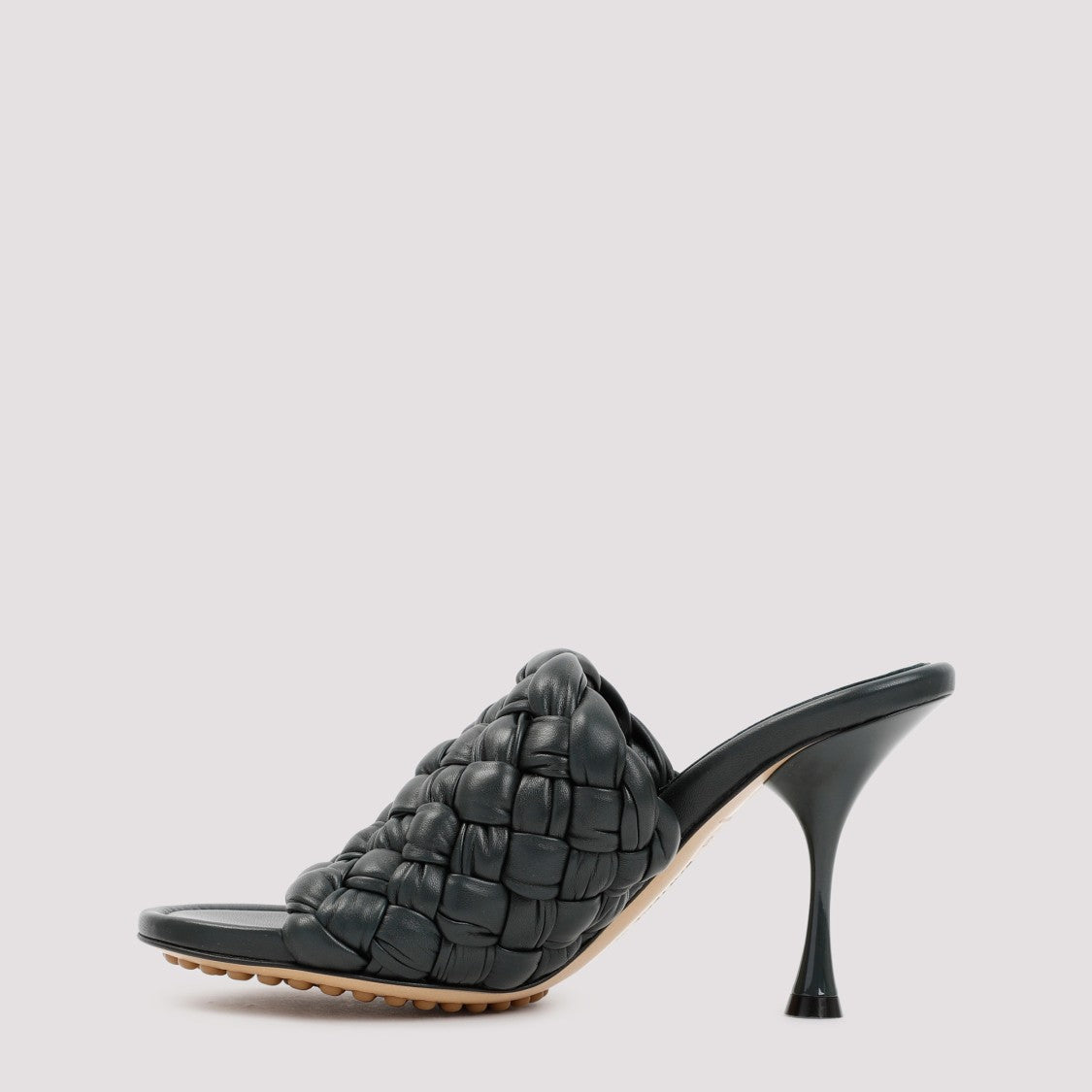 Bottega Veneta Green Leather Dot Sandals