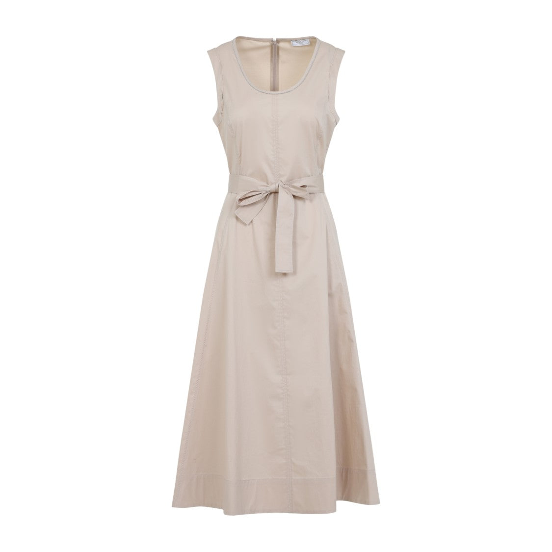 Peserico Beige Cotton Long Dress