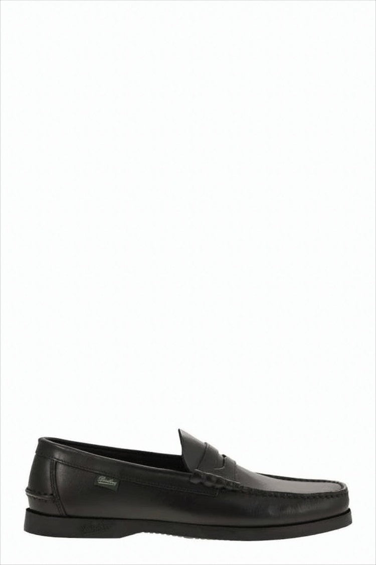 Paraboot Penny Loafers With Smooth Leather And Rubber Sole