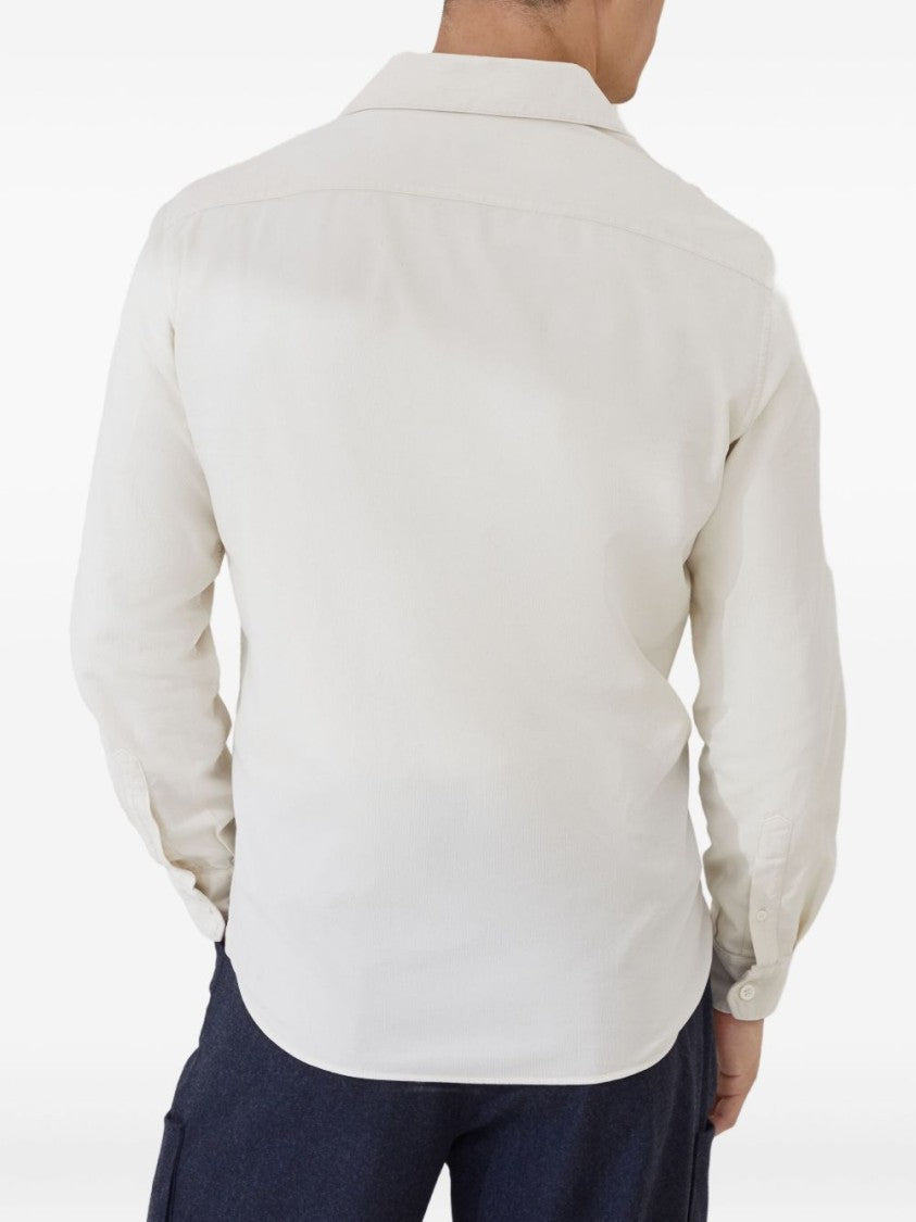 Brunello Cucinelli White Tailored Casual Shirt With Minimalist Design