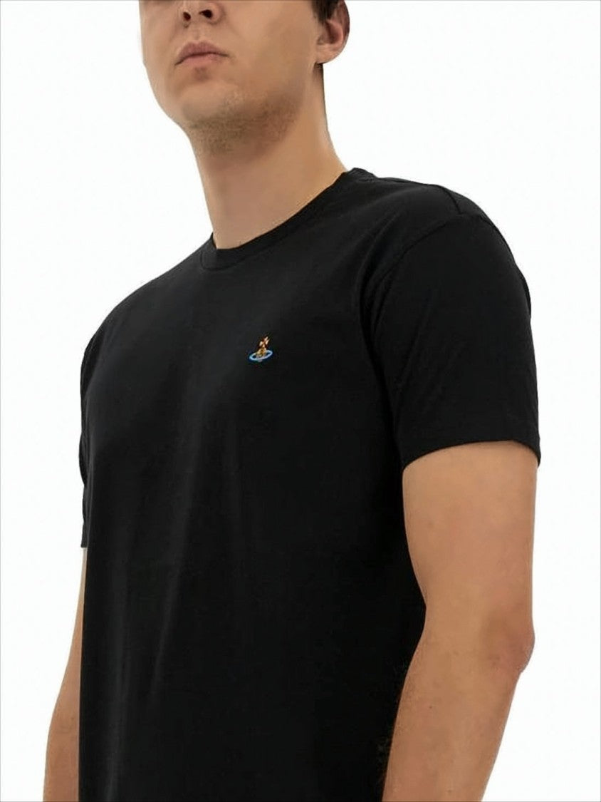 Vivienne Westwood Short-Sleeve T-Shirt With Colorful Embroidered Logo