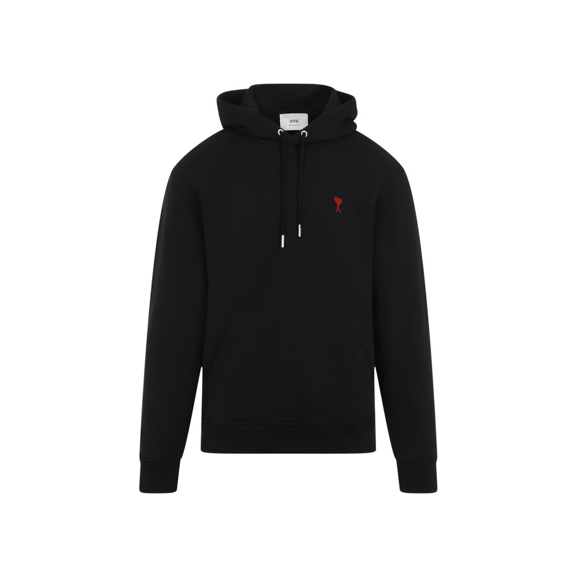 Ami Cotton Hoodie With Iconic Heart Logo And Relaxed Fit