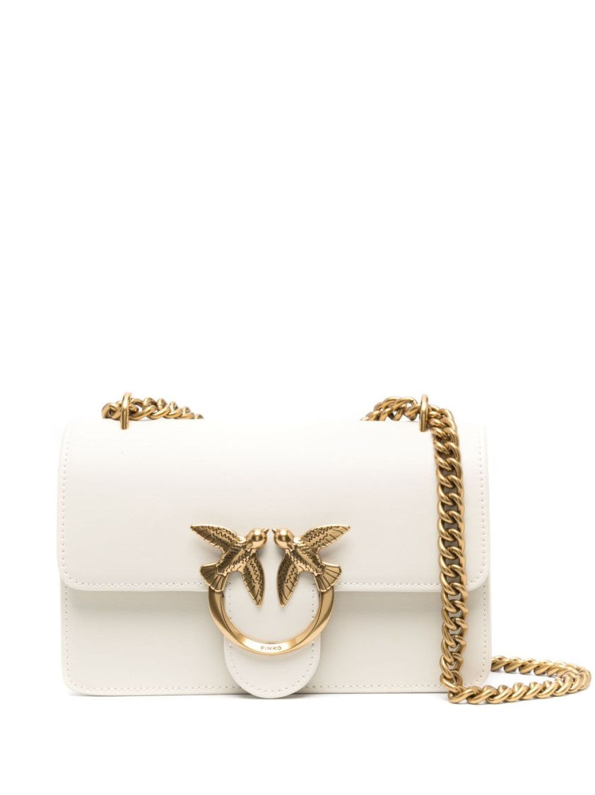 Pinko Structured White Handbag