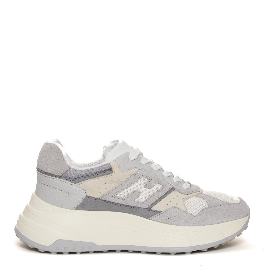 Hogan Hi Fi Bimaterial Grey Sneakers