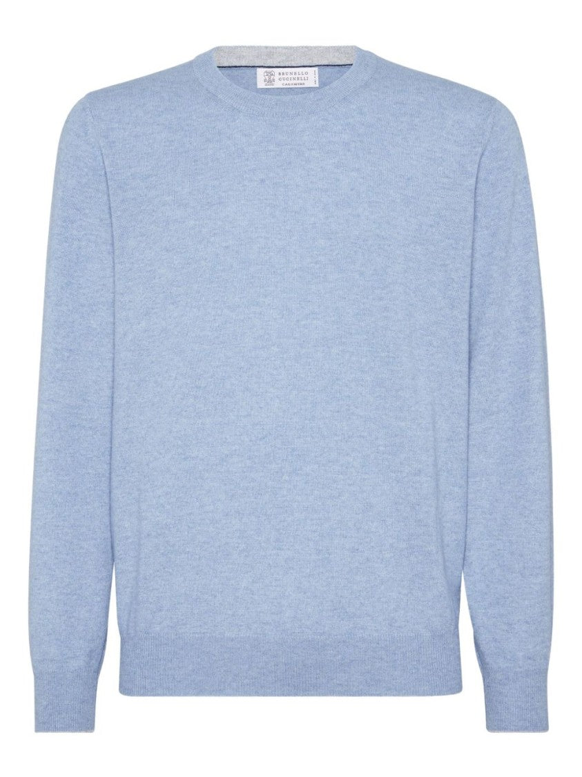 Brunello Cucinelli Classic Crew-Neck Sweater With Ribbed Cuffs
