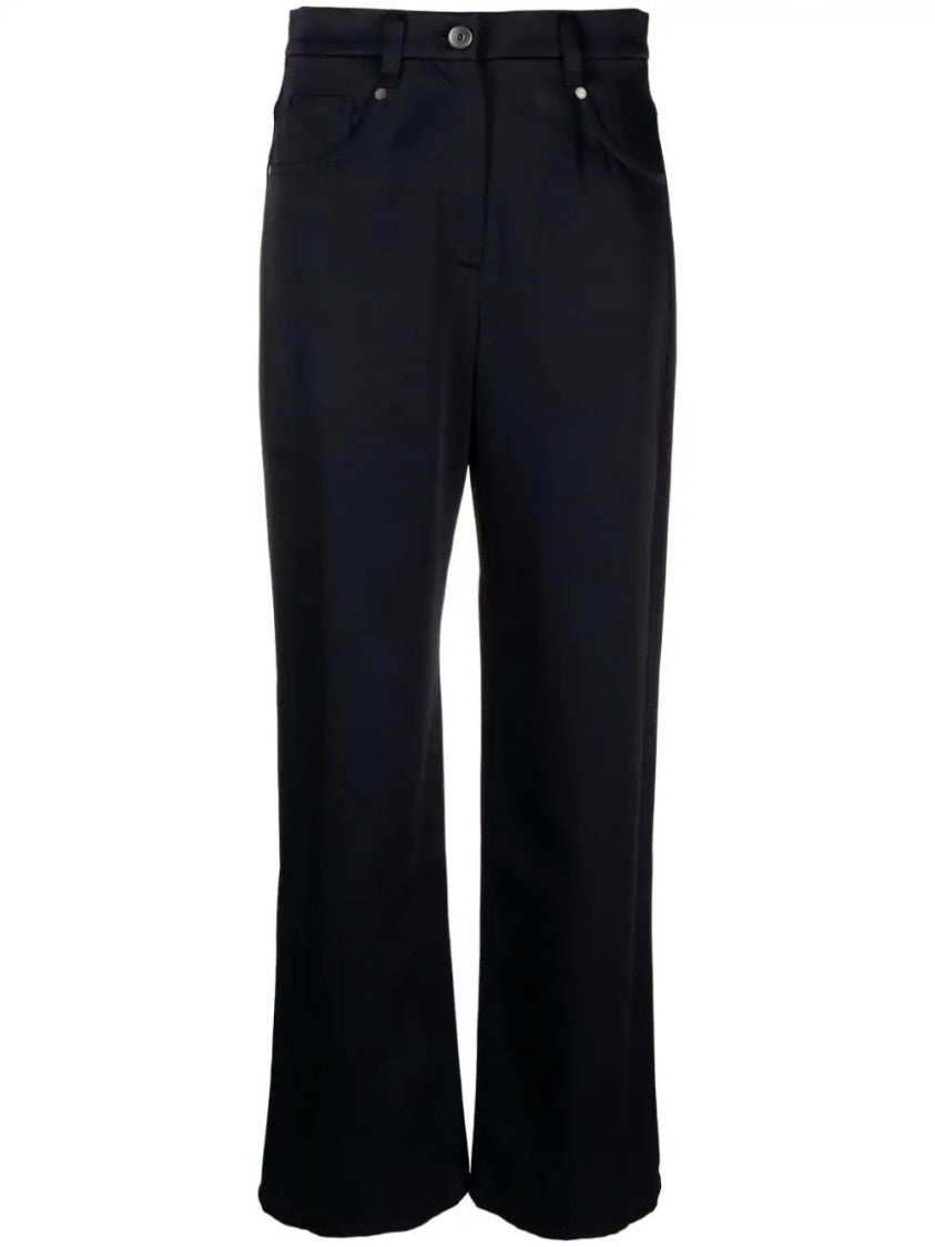 Brunello Cucinelli Wide-Leg Black Pants