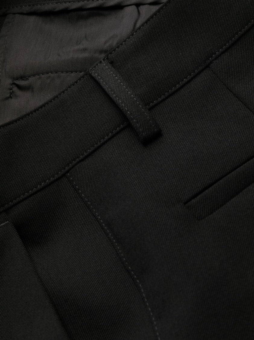 P.A.R.O.S.H. Tailored Black Trousers With Structured Waistband