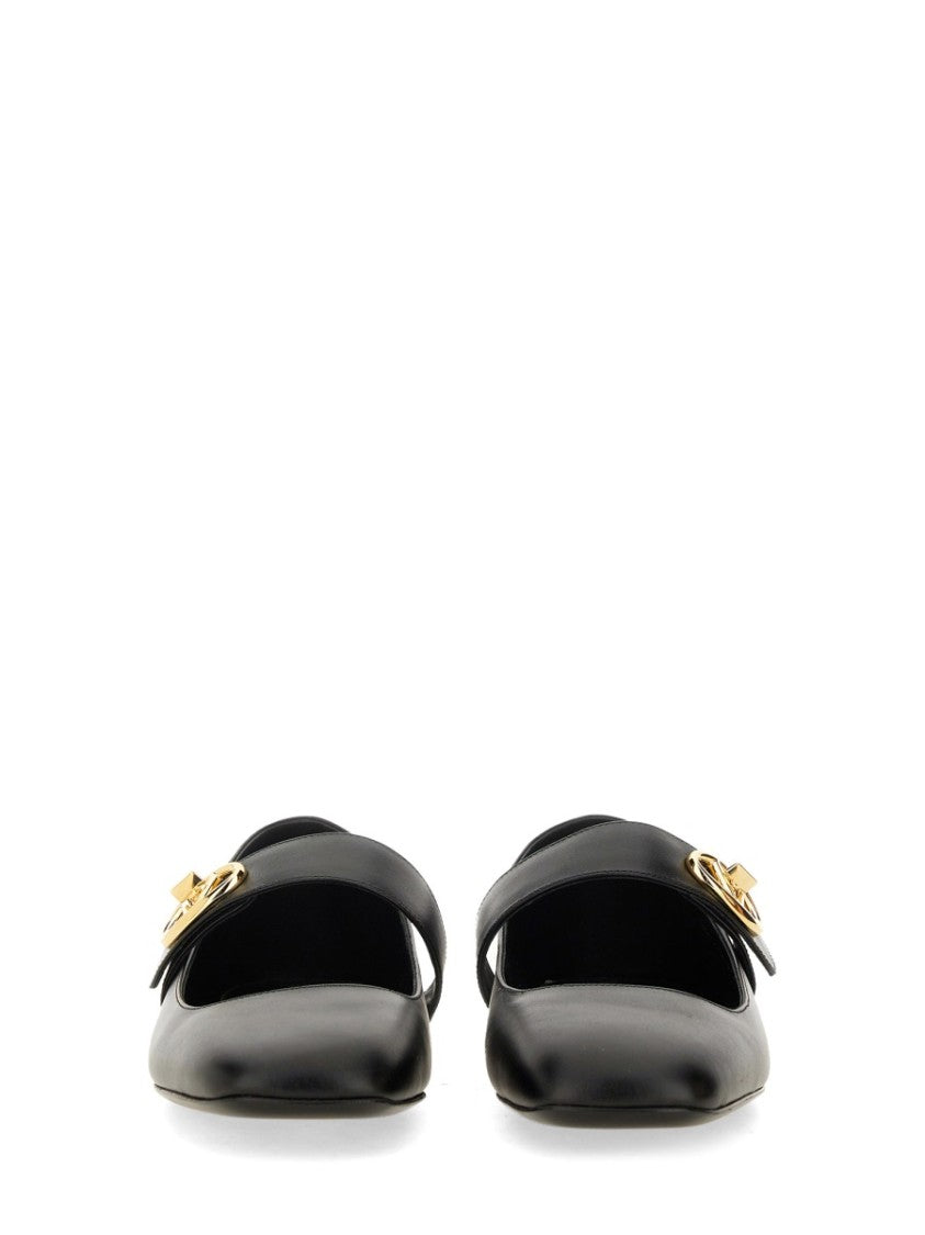 Valentino Garavani Mary-Jane Vlogo Locker Ballerina