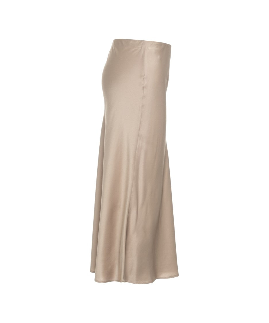 Ottod'ame Fluid Midi Skirt With High Waist And Flared Design