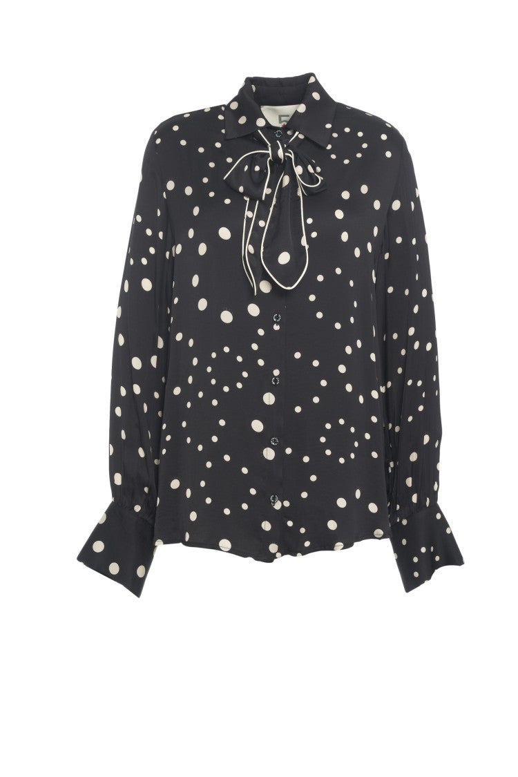 5 Progress Animal Print Blouse With Bow Tie Collar