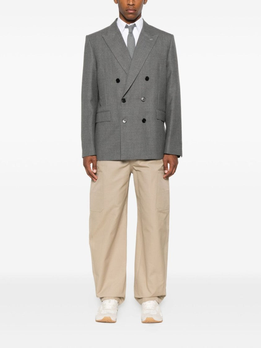 Givenchy High-Waisted Wide-Leg Trousers With Side Pockets
