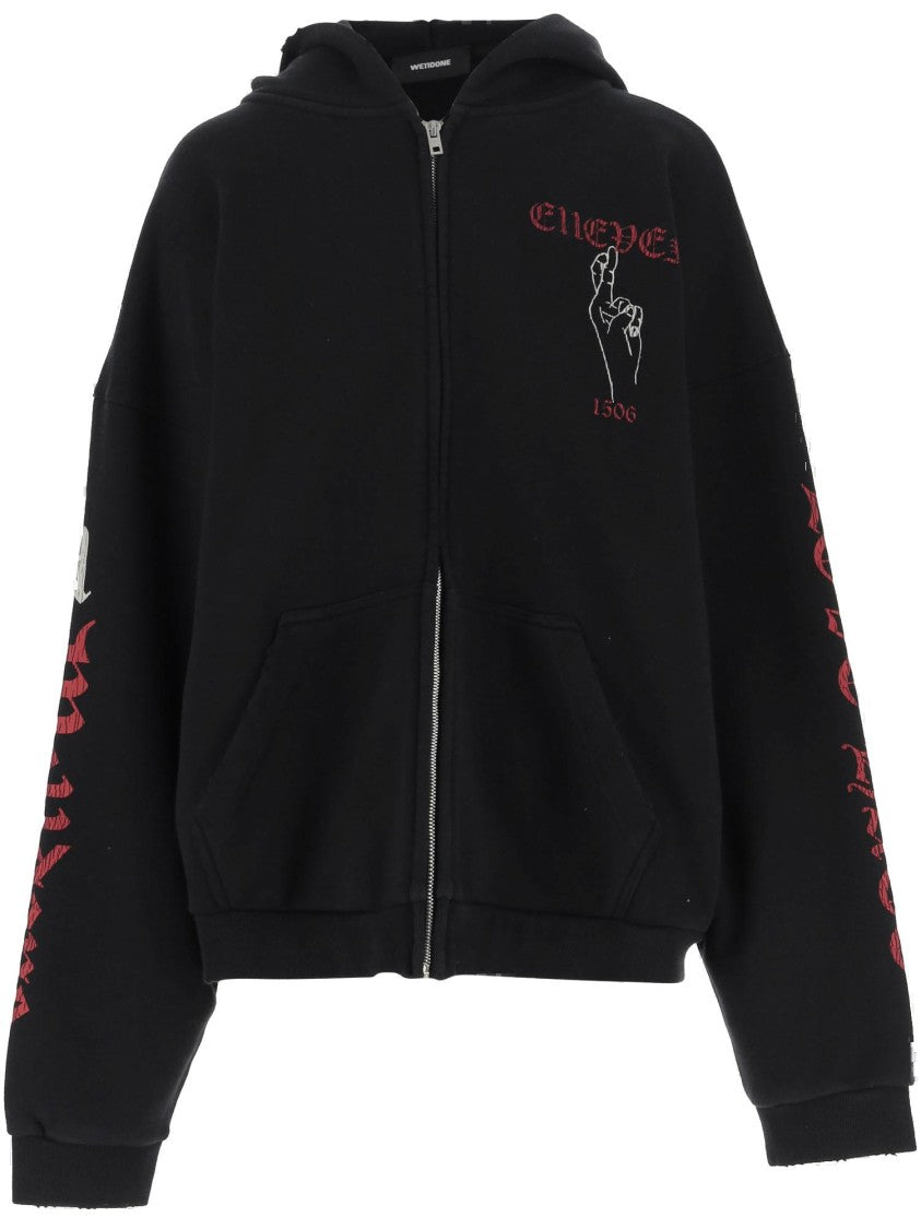 We11 Done Cotton Sweatshirt With Elleven Graphic Print