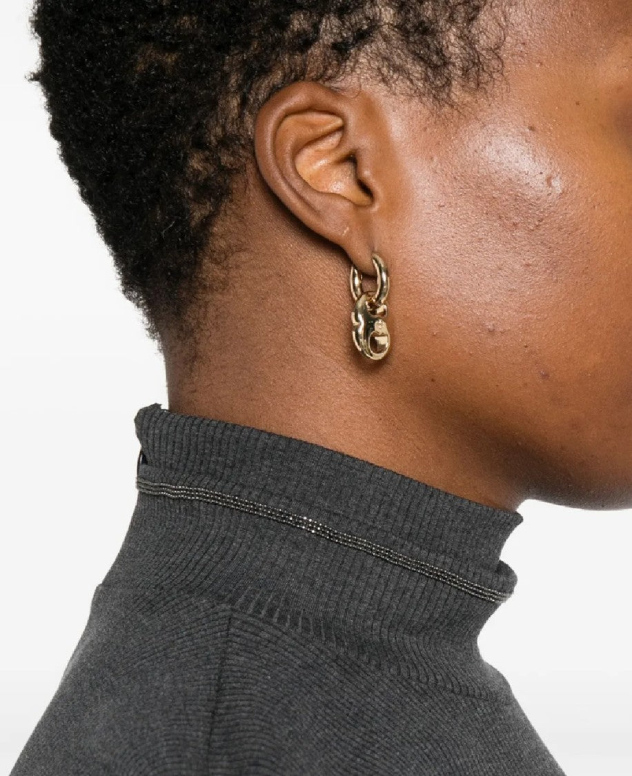 Brunello Cucinelli Fitted Ribbed Knit Top With Short Mock Neck