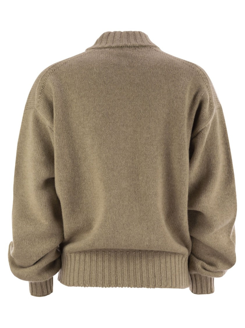 Vanisé Wool And Cashmere Cardigan With Zip