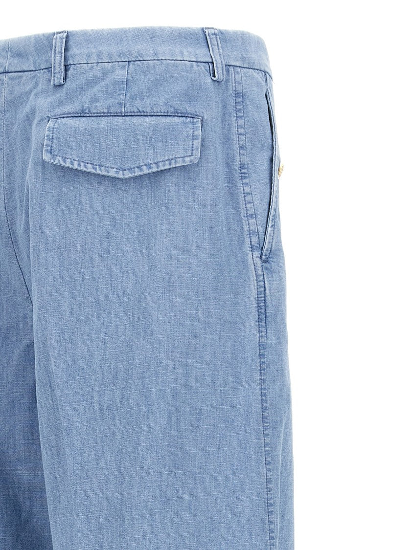 Valentino Garavani High-Waisted Turn-Up Jeans With Wide Leg Design