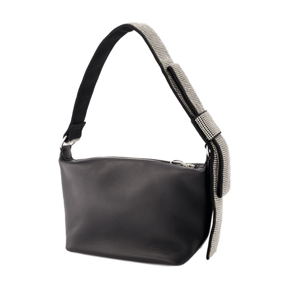 Kara Hobo Bow Bag - Leather - Black