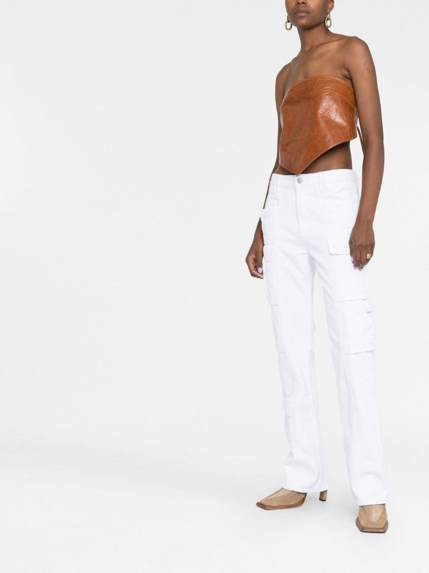 Isabel Marant Cargo Pocket Straight-Leg Denim Jeans