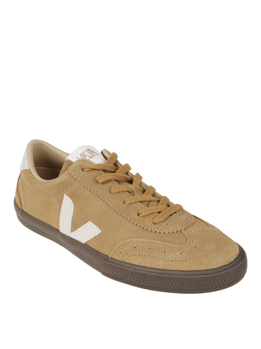 Veja Suede Sneakers With Contrasting Logo And Rubber Sole